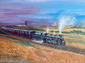 Romney Hythe Dymchurch railway Dr Syn steam locomotive at Dungeness greetings cards for steam train enthusiasts 