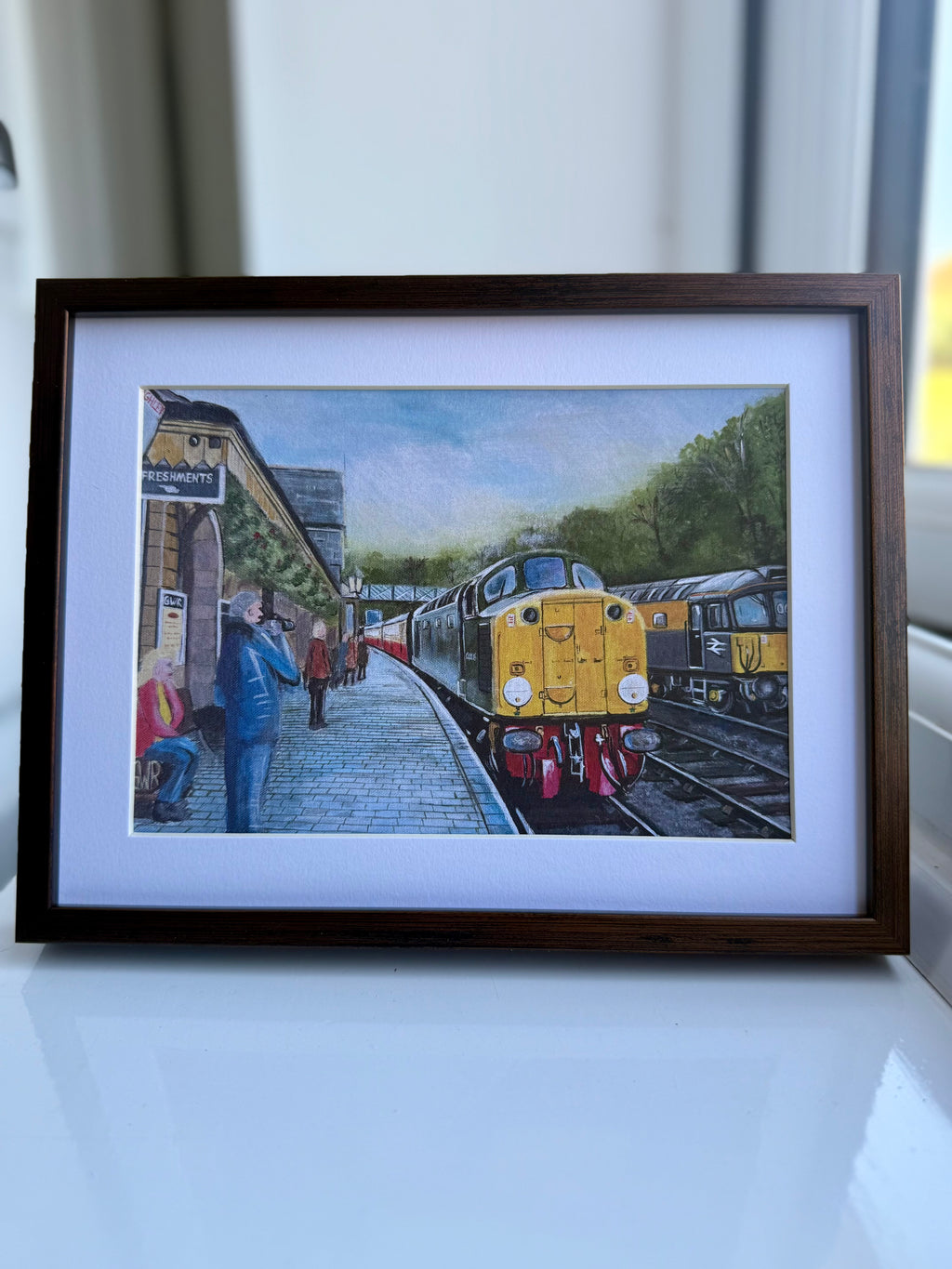 Framed Postcard - Class 40 '40106' at Highley