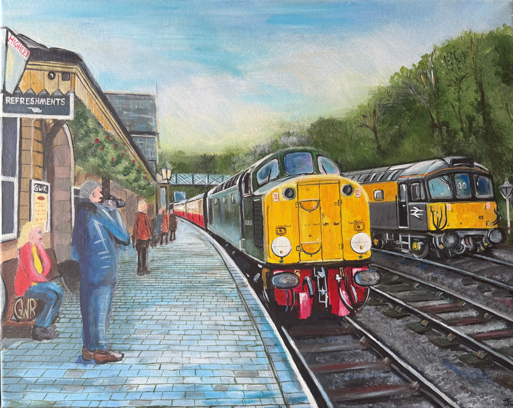 Framed Postcard - Class 40 '40106' at Highley