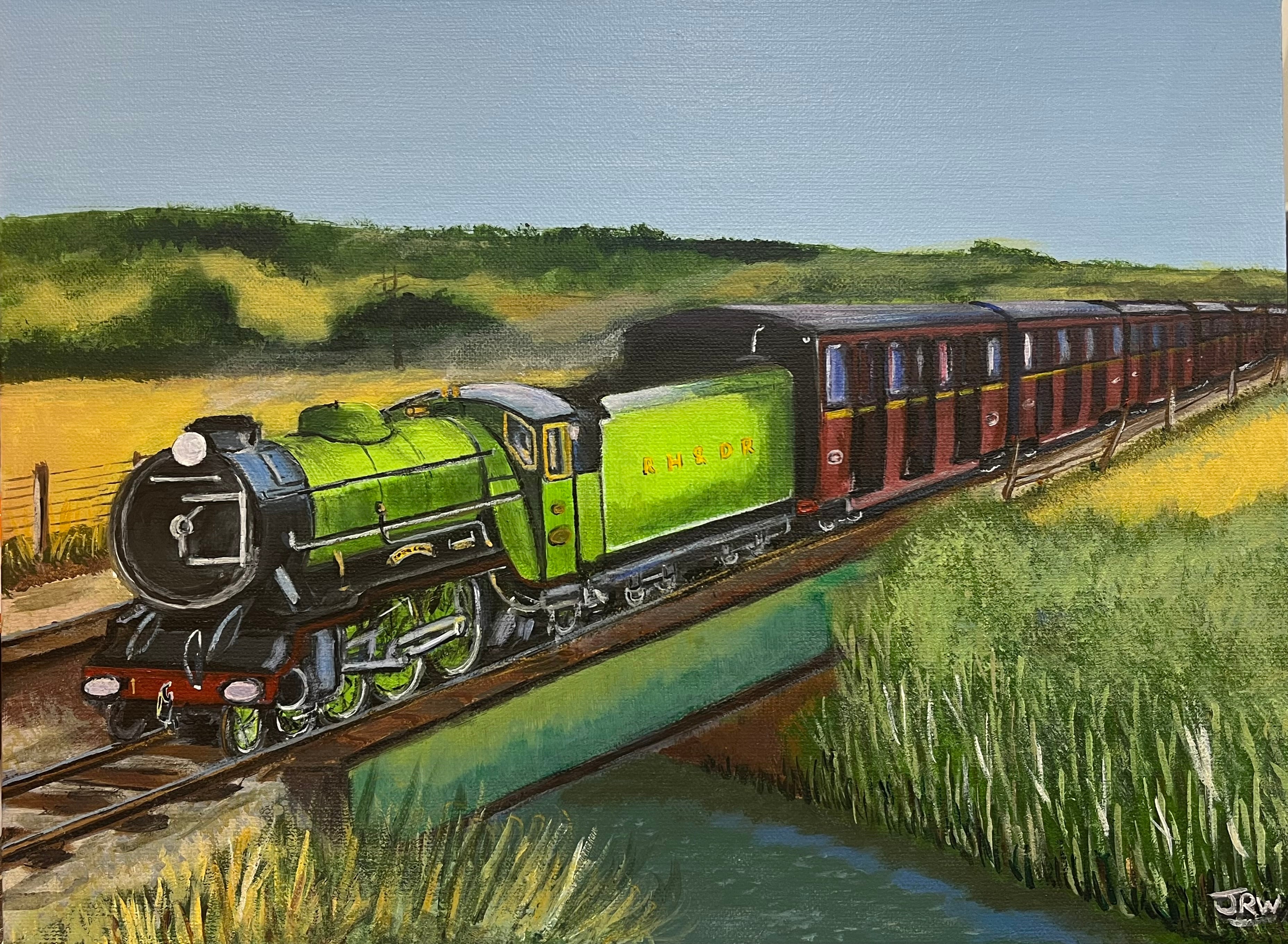 Original canvas painting (unframed) - RH&DR Green Goddess